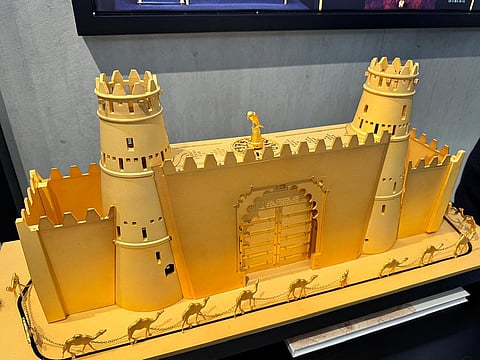 الساعة المعروضة في أسبوع دبي للساعات مستوحاة من صحاري العين. الصورة: نسرين عبد الله