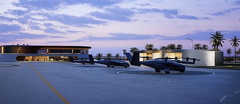 محطة خاصة للمروحيات وسيارات الأجرة الطائرة بدبي