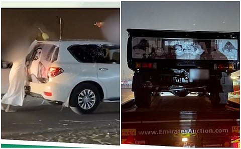 صورة: لقطات شاشة من فيديو شرطة دبي على منصة X