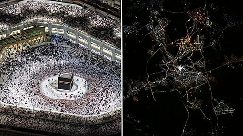 أقدس بقاع الأرض تضيء من على بُعد 400 كيلومتر