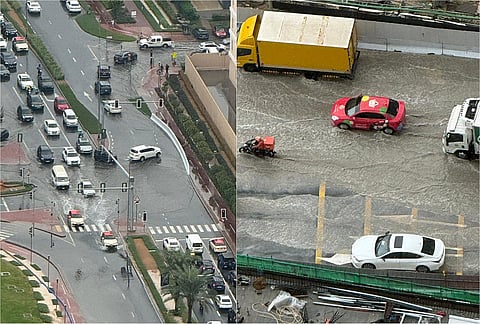 أمطار دبي مارينا