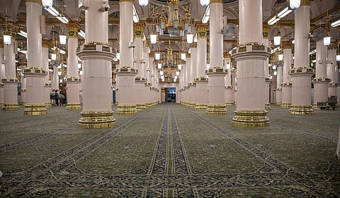 الروضة في المسجد النبوي بالمدينة المنورة