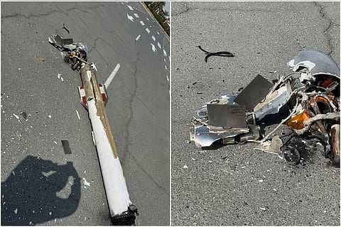 وزارة الدفاع الإماراتية تنشر صوراً لشظايا صواريخ إيرانية