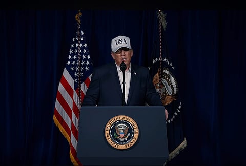 لقطة شاشة من خطاب ترامب المصور