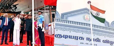 குடியரசு நாள் விழா: ஆளுநர் ஆர்.என். ரவி கொடியேற்றினார்