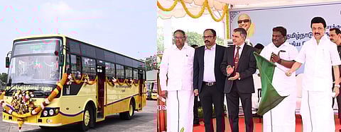 100 புதிய அரசுப் பேருந்துகள்: முதல்வர் கொடியசைத்துத் தொடக்கி வைத்தார்