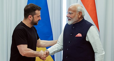 உக்ரைன் அதிபரைச் சந்தித்த பிரதமர் மோடி!
