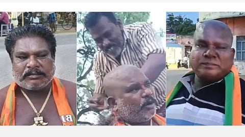 அண்ணாமலை தோற்றால் மொட்டை அடிப்பேன்: சொன்னதைச் செய்த பாஜக தொண்டர்