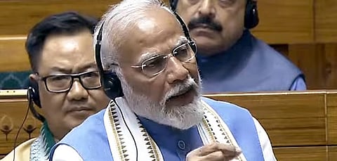 இரண்டு மணி நேரத்துக்கும் மேலாக மக்களவையில் பதிலுரை ஆற்றிய மோடி