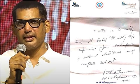 விஷாலுக்கு என்ன பிரச்னை?: மருத்துவமனை நிர்வாகம் விளக்கம்