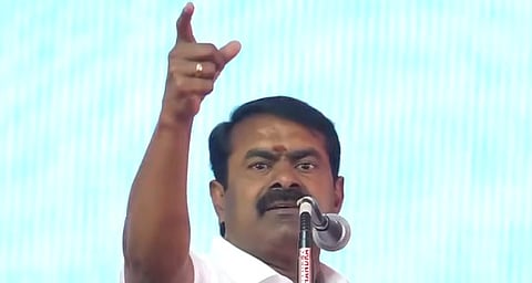திமுக அரசின் அழுத்தத்திற்கு அடிபணிந்து, பபாசி செயல்படுவது அவமானகரமானது: சீமான்