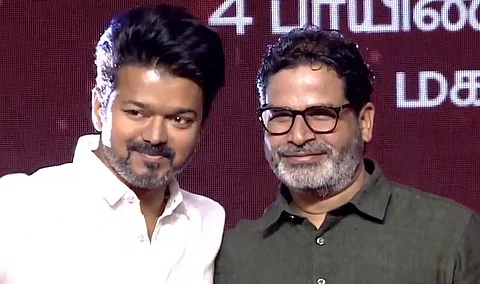 தவெகவின் 2-வது ஆண்டு தொடக்க விழா மேடையில் விஜயுடன், பிரசாந்த் கிஷோர்!