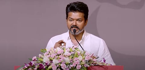 மோடி, ஸ்டாலின் பெயர்களைச் சொல்ல பயமில்லை: பொதுக்குழுக் கூட்டத்தில் விஜய் பேச்சு