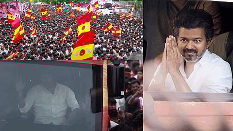 திருச்சியில் நடிகர் விஜய் முதல் பரப்புரை: தொண்டர்கள் குவிந்ததால் கால தாமதம் | TVK Vijay |