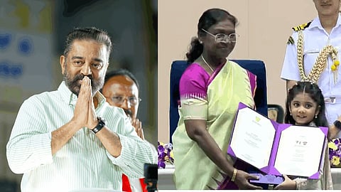 என் சாதனையை முறியடித்ததற்கு வாழ்த்துகள்!: குழந்தை நட்சத்திரத்திற்குக் கமல் பாராட்டு | Kamal Hassan | Trisha Thosar |