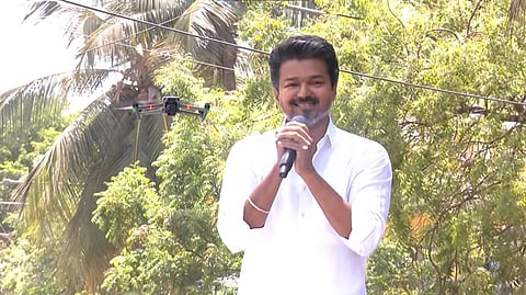 பெரம்பூரில் பிரசாரம் செய்த விஜய்