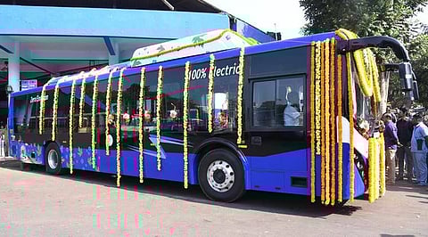 KTC's first AC e-bus makes its maiden run from Vasco to Panaji on Thursday