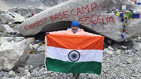 10-year-old Rhythm Mamania from Mumbai scales the Mt Everest base camp