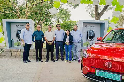 MG Motors launches first 24x7, EV charging facility in Jaipur's residential area