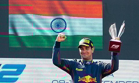 Jehan Daruvala secured first position at the Formula 2 feature race in Monza, Italy