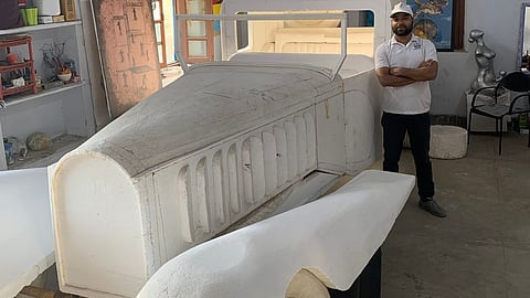'India didn't have a Bugatti Royale': Lucknow student creates largest thermocol model of car