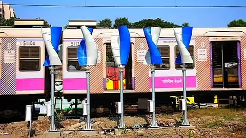 Western Railway installs mini windmills to generate energy along tracks in Mumbai