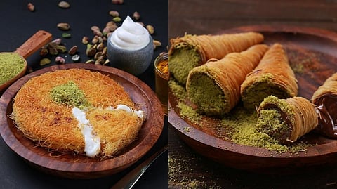 Traditional Middle Eastern dessert with a welcome twist! Try Nutella Cone Kunafa, HERE in Bandra