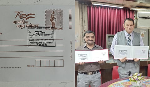 Maharashtra Postal Circle unveils special stamps marking India's entry in World Cup grand finale