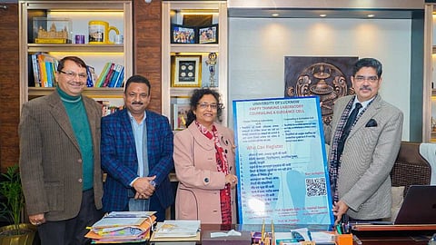 Lucknow University's new QR code to help students connect with counsellors when in distress