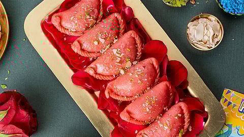 Are you Holi ready? Ringing in hot, hueful flavours, THF Lucknow rolls out Rose & Thandai Gujiyas