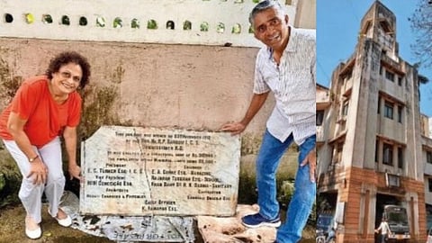 Bandra couple finds 1912 marble plaque from demolished Town Hall in Mumbai