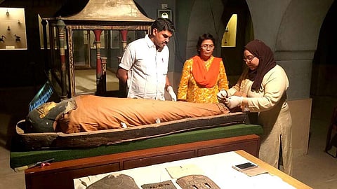 2,400-year-old Egyptian Mummy in Jaipur's Albert Hall Museum, saved from drowning