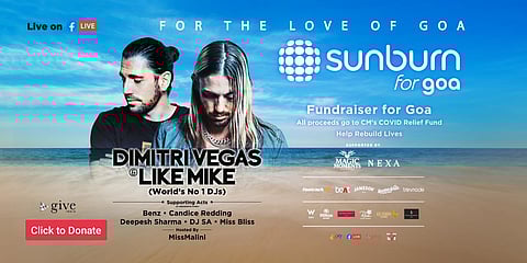 The online concert, 'Sunburn for Goa' raises funds to help the state fight COVID-19