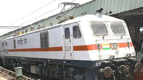The 1st train on the newly electrified Dhigawara-Bandikui section flagged off in Rajasthan