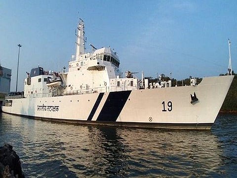 Coast Guard vessel 'Sujit' designed by Goa Shipyard Limited, commissioned in Vasco