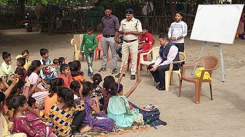 Police personnel and public join hands to educate children in Indore slums