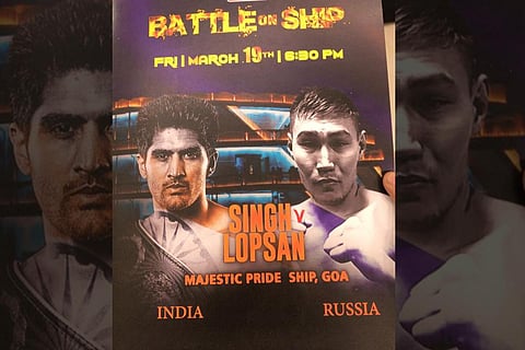 Indian Olympic medallist Vijender Singh gears up to fight against Russia's Artysh Lopsan in Goa