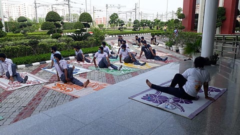 Lucknow's Transport Nagar Metro Depot hosts yoga sessions in honour of 7th Int'l Yoga Day!