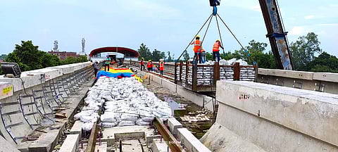 Eyeing trials in November, UPMRC officials initiate load testing on Kanpur Metro tracks