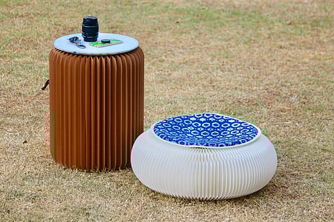 THIS architect duo from Jaipur creates sustainable furniture using recycled honeycomb paper!