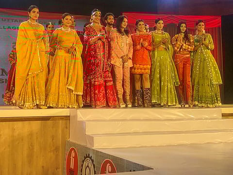 A Khadi wedding collection creates buzz at this year's Lucknow Khadi Fashion Show at IGP