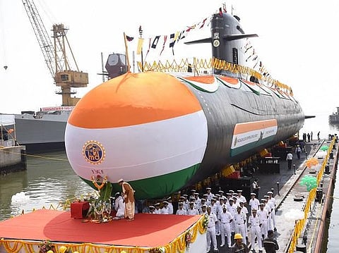 Indian Navy receives fourth Scorpene Submarine 'INS Vela' of P-75 series