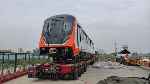 Third train set for Kanpur Metro arrives in the city