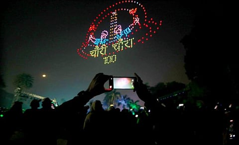 Lucknow Residency hosts the country's biggest drone show on India's Freedom Struggle