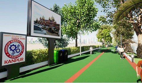 कानपुर में स्मार्ट सिटी मिशन के तहत कारगिल पार्क में बनाया जा रहा 1.8 किलोमीटर का आधुनिक जॉगिंग ट्रैक