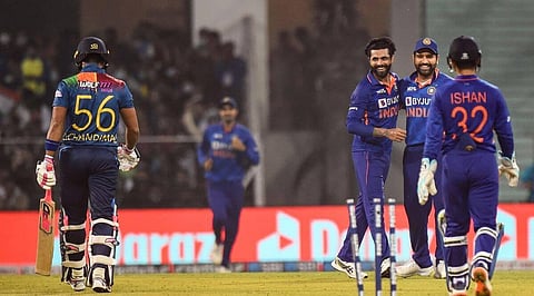 Indian cricket team marks a victory in T20I series opener against Sri Lanka in Lucknow!