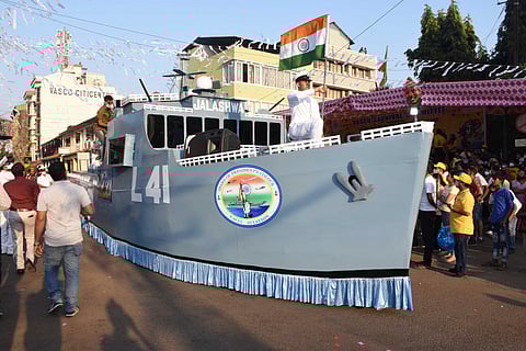 Indian Navy participates in Goa Carnival with a float, short skit & band performance!