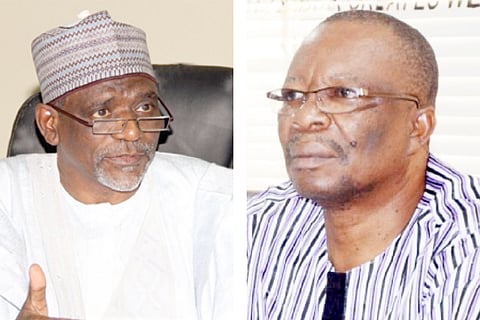 Minister for Education, Adamu Adamu (L) and the National President of ASUU, Prof. Emmanuel Osodeke