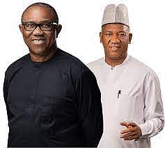 Labour Party's Presidential Candidate, Mr. Peter Obi, CON, and his running mate, Senator Yusuf Datti Baba-Ahmed, PhD.