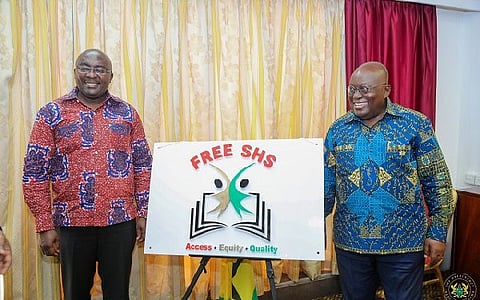 Bawumia And Akufo Addo Unvails Free SHS Logo